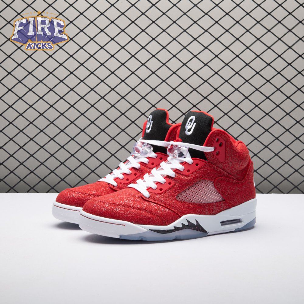 Air Jordan 5 Retro NCAA Oklahoma Sooners PE HQ7978-600 Men's