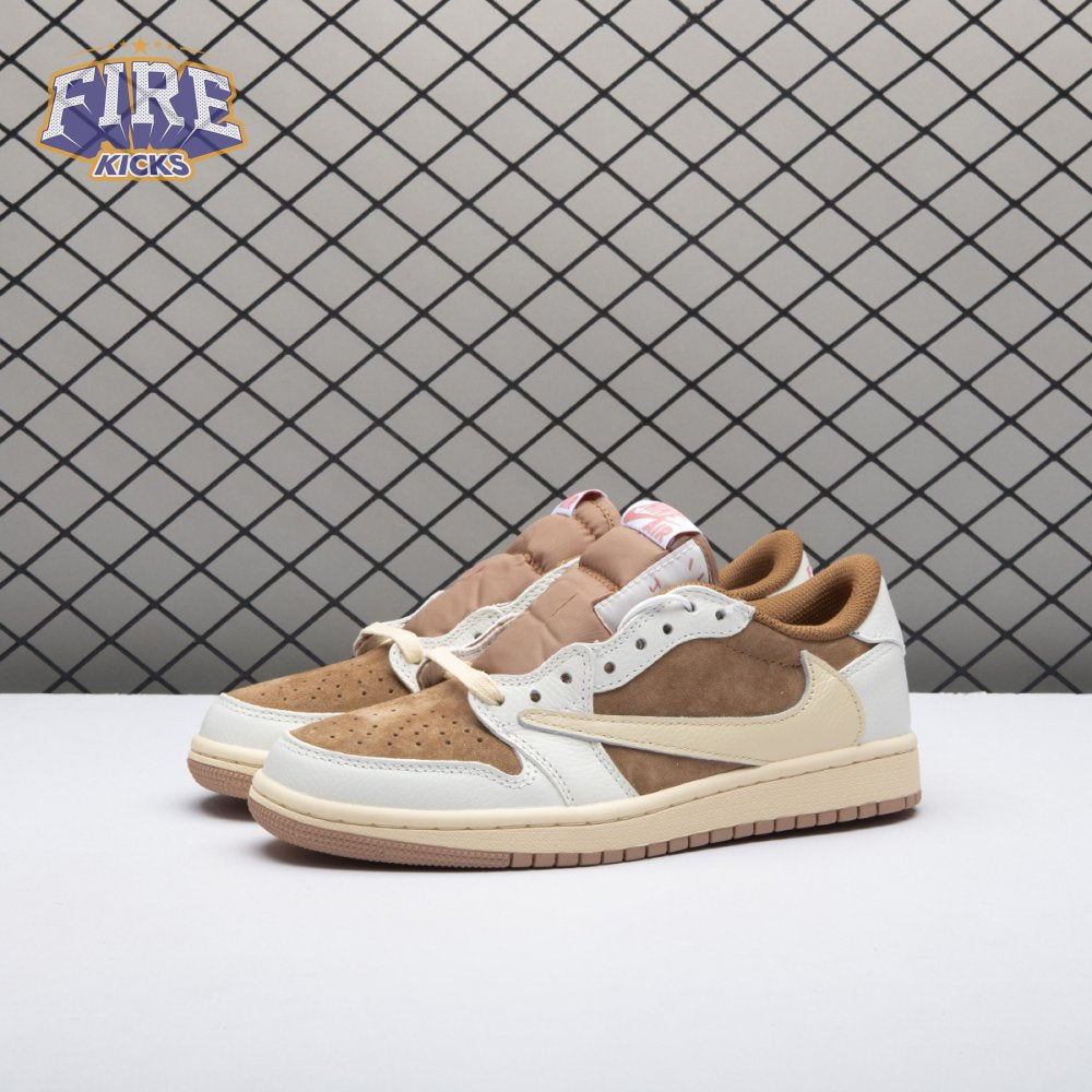 Jordan 1 Retro Low OG SP Travis Scott White Light Khaki DM7866-106 Unisex