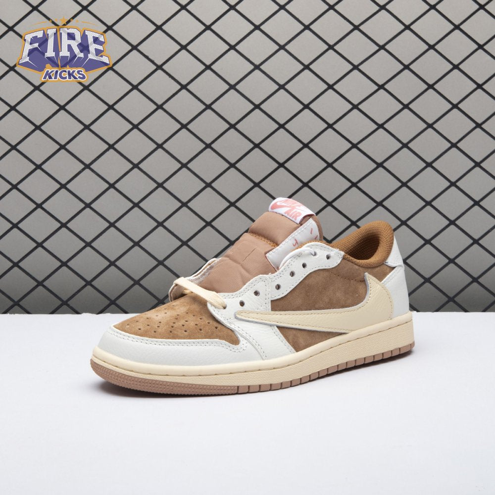 Jordan 1 Retro Low OG SP Travis Scott White Light Khaki DM7866-106 Unisex