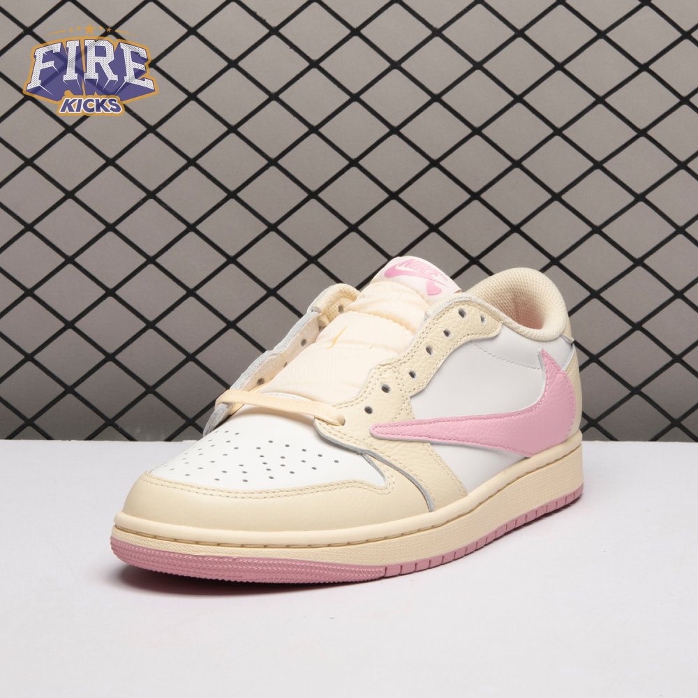 Jordan 1 Retro Low OG SP Travis Scott Shy Pink IQ7604-100 Unisex