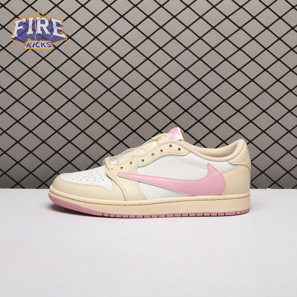 Jordan 1 Retro Low OG SP Travis Scott Shy Pink IQ7604-100 Unisex