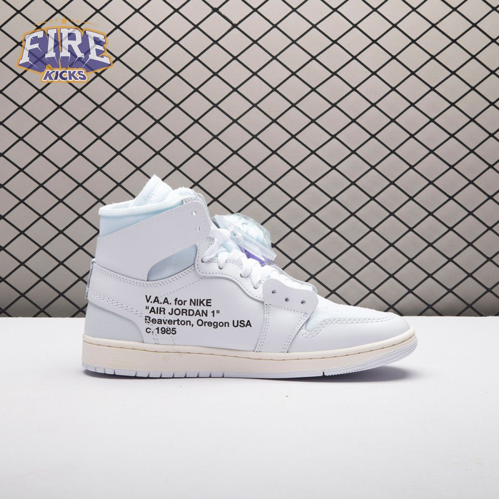 Off-White x Air Jordan 1 Retro High Virgil Abloh Archive Alaska AA3834-100 Unisex