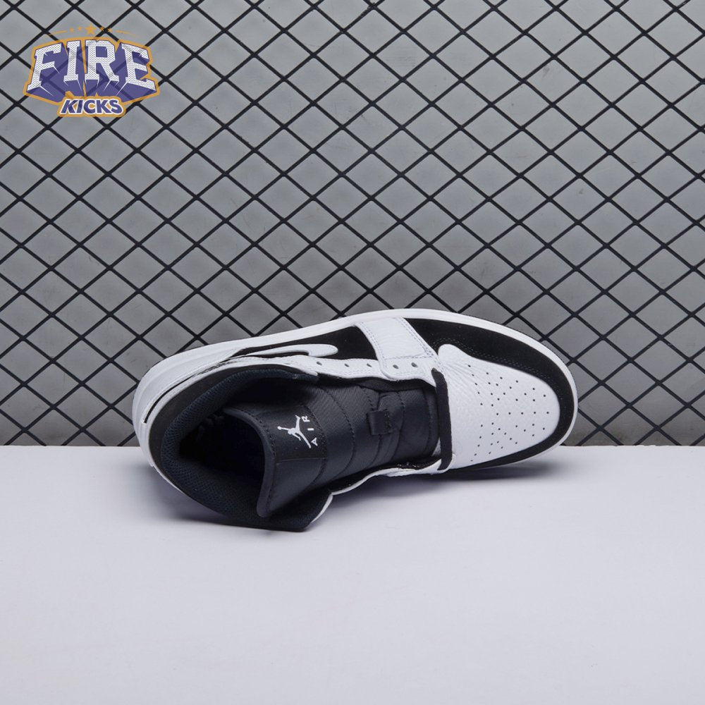 Air Jordan 1 Mid White Black Unisex