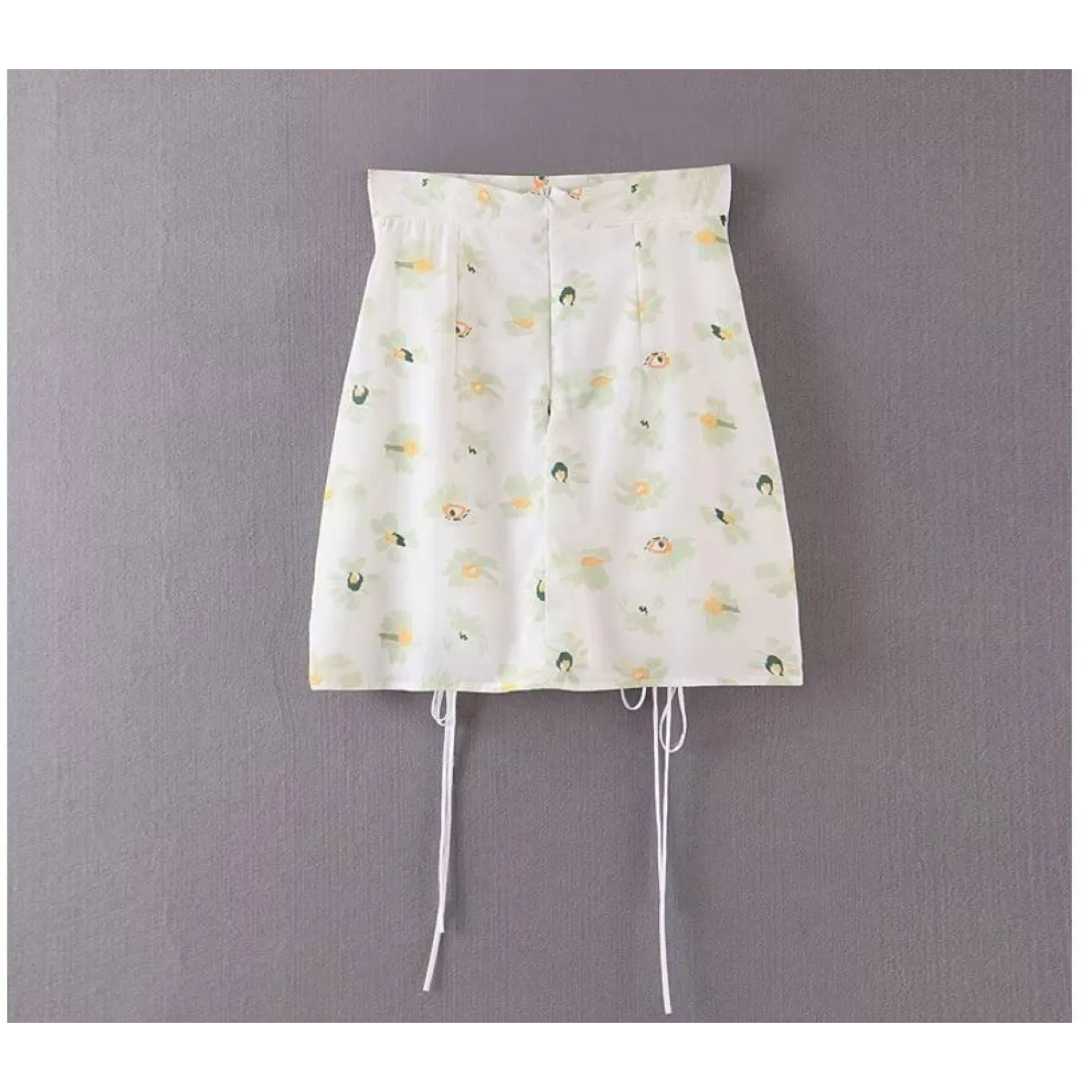 Drawstring Mini Skirt