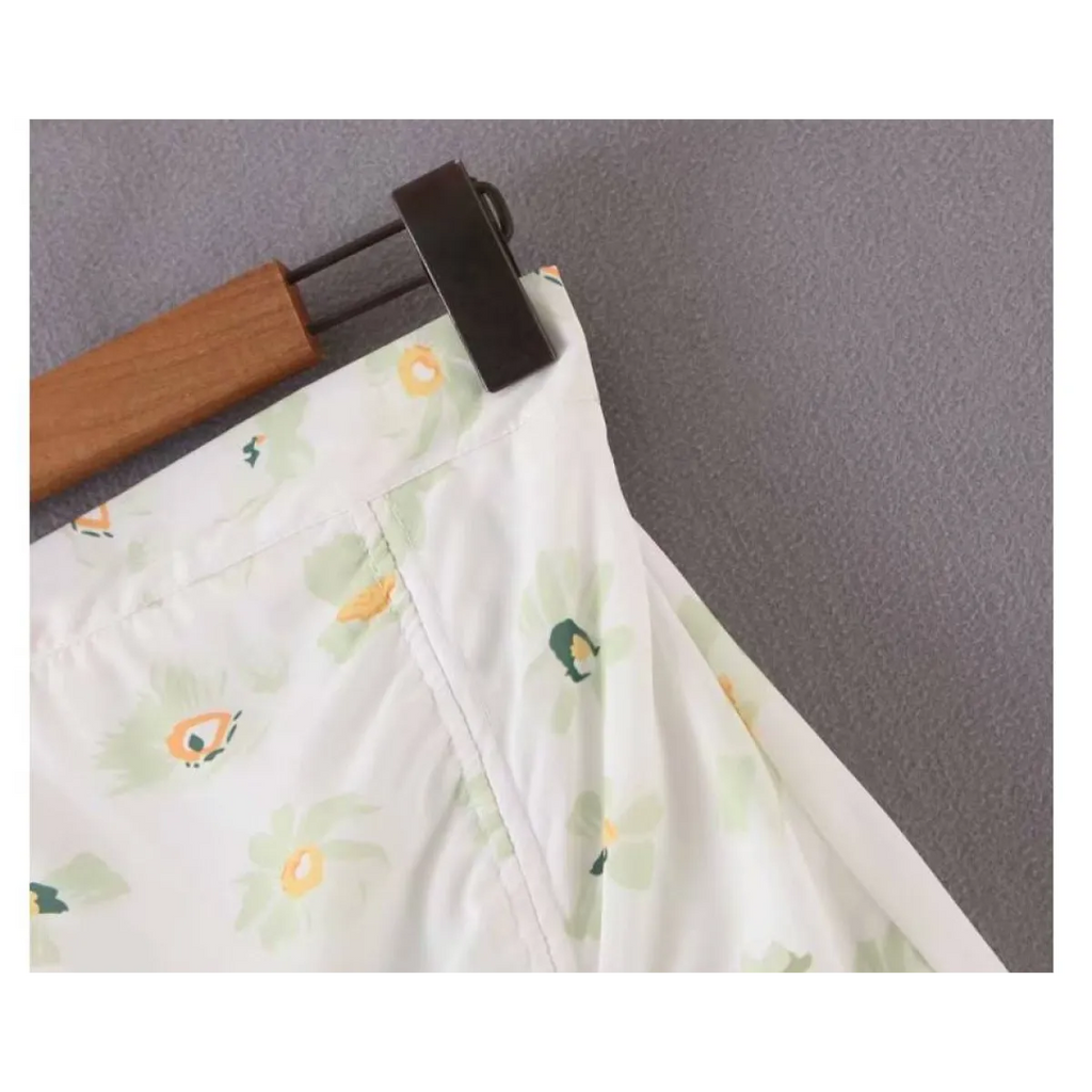 Drawstring Mini Skirt