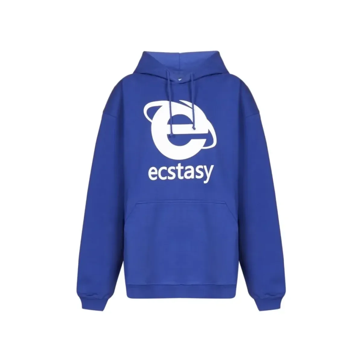 Ecstasy Print Oversized Hoodie - Harajuku Streetwear Pullover for Men & Women