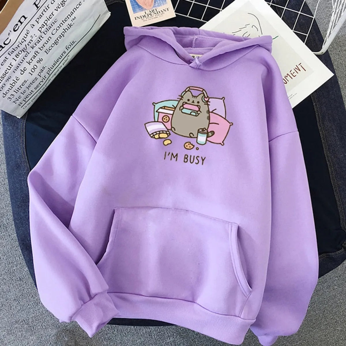 "I'm Busy" Gaming Cat Hoodie