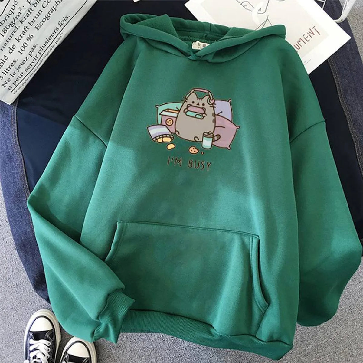 "I'm Busy" Gaming Cat Hoodie