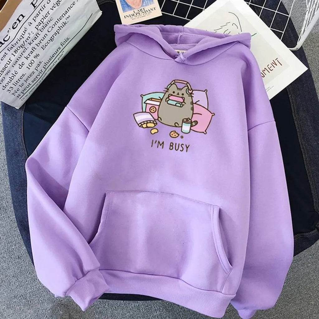 "I'm Busy" Gaming Cat Hoodie