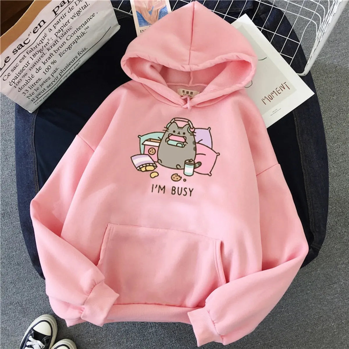 "I'm Busy" Gaming Cat Hoodie