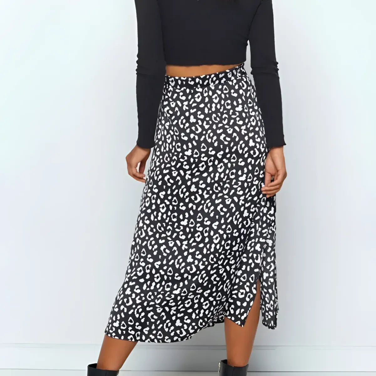 Leopard Pattern Midi Skirts