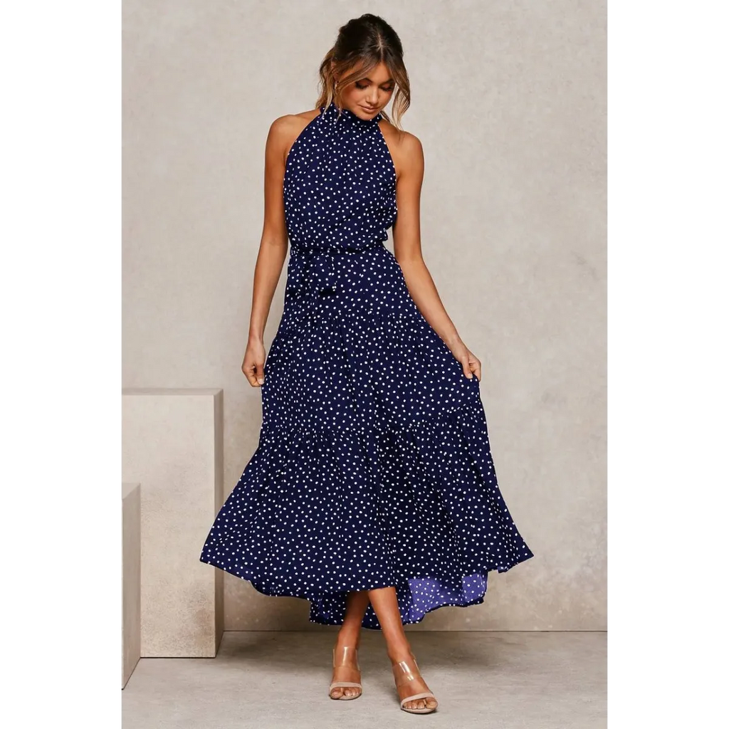 Polka Dot Halter Dress