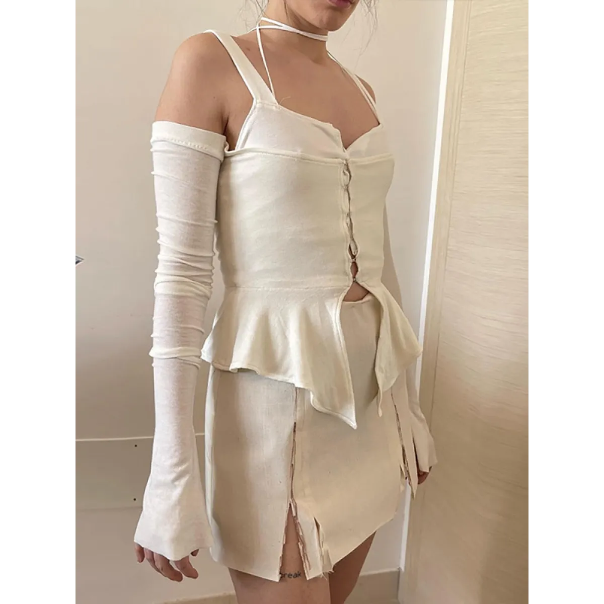 Off Shoulder Long Sleeve T-shirts