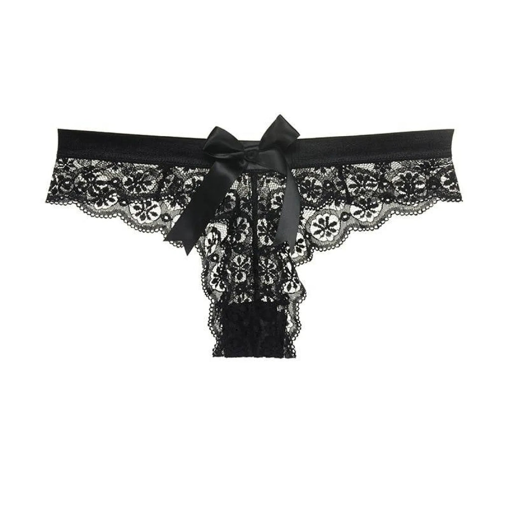 Women's Solid Laced Thong